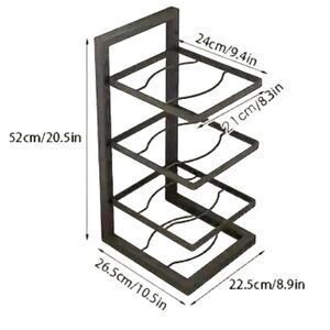 Simple Pot Pan Organizer, Black